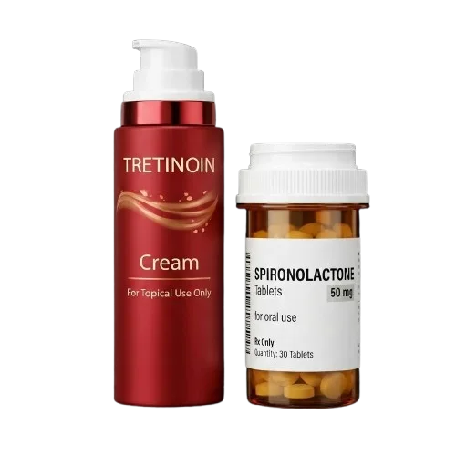 Tretinoin and Spironolactone acne treatment
