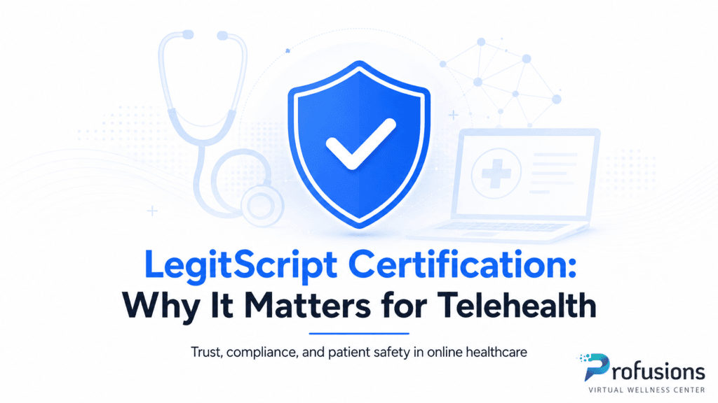 LegitScript Certification shield icon. Why it matters for telehealth companies