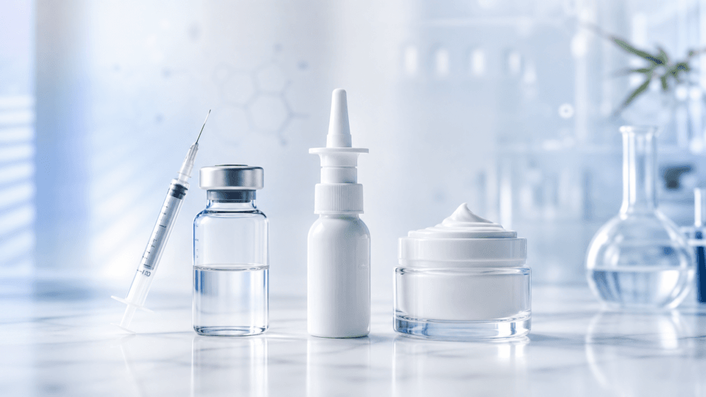 NAD+ delivery methods: injection, nasal spray, and topical cream