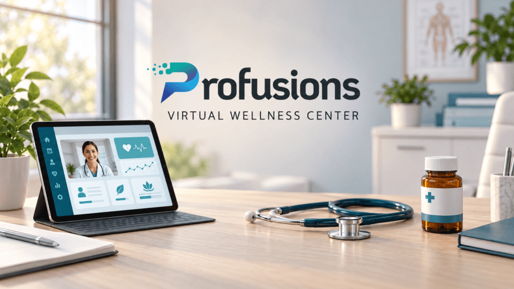 Clinical consultation setup representing how to get compounded tirzepatide safely online